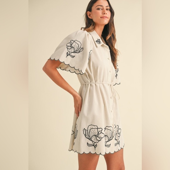 MARBLE Cream Button-Up Shirt - Picture 10 of 11